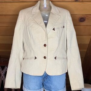 Vintage Cream /Tan Corduroy Country Western Blazer